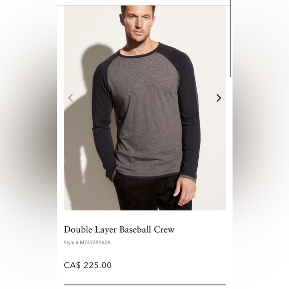 VINCE Double Layer Baseball Crew - Picture 1 of 5